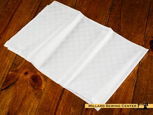 Cotton Fabric, 44″/45″ Wide Kimberbell Basics in White on White Sparkle by Maywood Studio