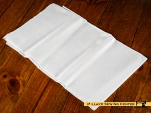 Cotton Fabric, 44″/45″ Wide Kimberbell Basics in White on White Snowflakes by Maywood Studio