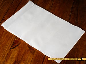 Cotton Fabric, 44″/45″ Wide Kimberbell Basics in White on White Tiny Dots by Maywood Studio