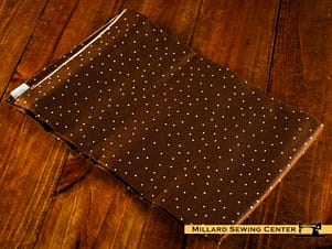 Cotton Fabric, 44″/45″ Wide Kimberbell Basics in Brown/White Tiny Dots by Maywood Studio