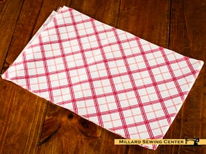 Cotton Fabric, 44″/45″ Wide Kimberbell Basics in Red Plaid by Maywood Studio