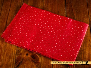 Cotton Fabric, 44″/45″ Wide Kimberbell Basics in Red/White Tiny Dots by Maywood Studio