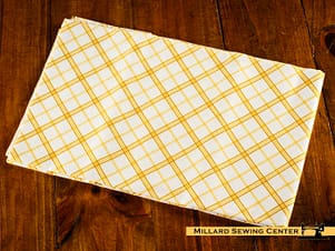 Cotton Fabric, 44″/45″ Wide Kimberbell Basics in Yellow Plaid by Maywood Studio