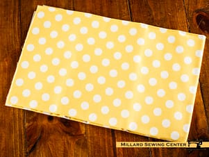 Cotton Fabric, 44″/45″ Wide Kimberbell Basics in Yellow Dots by Maywood Studio