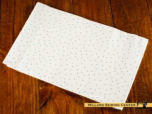 Cotton Fabric, 44″/45″ Wide Kimberbell Basics in White/Teal Tiny Dots by Maywood Studio