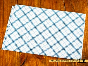 Cotton Fabric, 44″/45″ Wide Kimberbell Basics in Blue Plaid by Maywood Studio