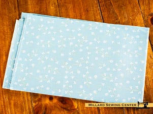 Cotton Fabric, 44″/45″ Wide Kimberbell Basics in Blue Pretty Petals by Maywood Studio