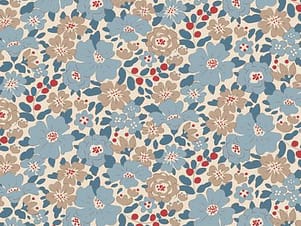 Cotton Fabric, 44" Wide in Harper Blue by Tilda