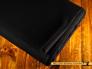 Polyester Fabric, 60″ Wide Grandstand Gabardine in Black by EESCO