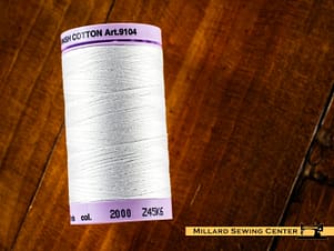 Silk Finish 50wt Mercerized Cotton Sewing Thread in 2000 White by Mettler
