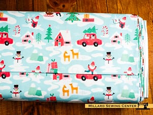 Cotton Fabric, 44" Wide in Winter Wonderland, a Jane Farnham Design by Dashwood Studio