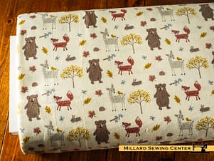 Cotton Flannel Fabric Fabric, 43"/44" Wide in Cream by Riley Blake Designs