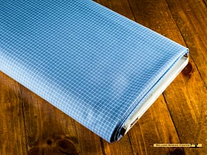 Cotton Fabric, 44" Wide in Woven Plaid Blue by Tilda