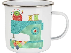 Mug, Vintage Happy 2 Enamel by Lori Holt for Riley Blake Designs