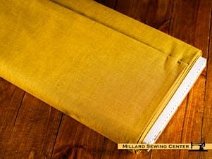Cotton Fabric, 44″ Wide in Chambray Mustard by Tilda