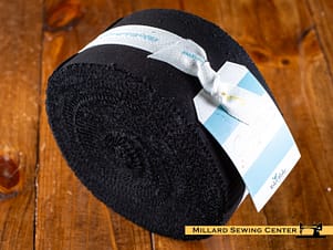 Fabric Roll, Rolie Polie Precut, Confetti Cottons in Pitch Black by Riley Blake