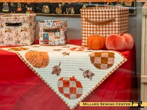 Pumpkin Patch-Work Table Runner Longarm Quilting Kit by Millard Sewing