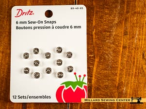 Sew-On Snaps, Size 4/0 (6mm), 12 Piece Set by Dritz