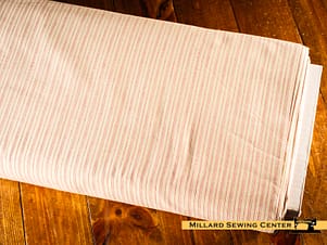 Cotton Fabric, 44" Wide in Woven Seamstripe Red by Tilda