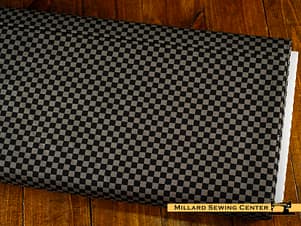 100% Cotton Fabric, 43"/44" Wide in Check Please! 1/4" Tone-on-Tone Check Black by Riley Blake Designs