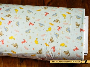 Cotton Flannel Fabric, 43"/44" Wide Dinos in Sky by Riley Blake Designs