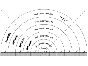 Ruler, Half Circle Set for Janome Sewing Machines by Janome