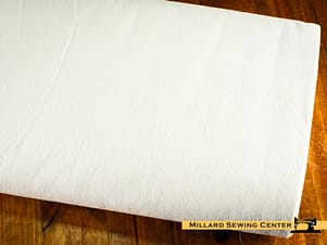 Denim Fabric, White 58" Wide 100% Cotton in White by James Thompson & Co.