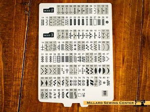 Stitch Chart for Janome 4120QDC Sewing Machine