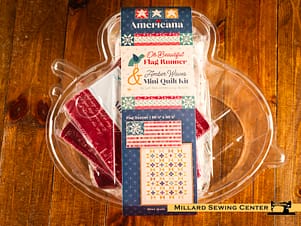 Quilt Kit, Americana Oh Beautiful Flag Runner & Amber Waves Mini by Lori Holt for Riley Blake Designs