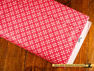 Woven Cotton Fabric, 43"/44" Wide in Red, A You & Me by Sandy Gervais Design by Riley Blake Designs