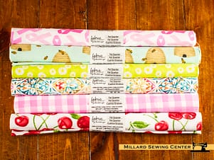 Cotton Fabric, Fat Quarter Single, Assorted Prints in Light Colors by Fabric Editions