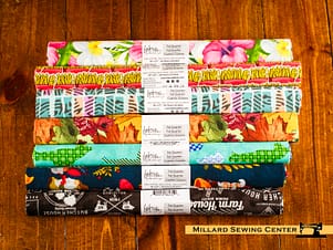 Cotton Fabric, Fat Quarter Single, Assorted Prints in Dark Colors by Fabric Editions