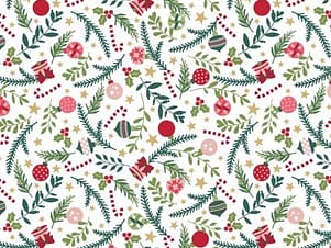 Cotton Fabric, 44″/45″ Wide Kimberbell A Quilty Little Christmas in Ornaments by Maywood Studio