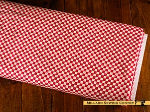 100% Cotton Fabric, 43"/44" Wide in Check Please! 1/4" Check Red by Riley Blake Designs