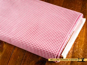 Cotton Fabric, 44" Wide in Woven Gingham Red by Tilda