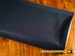 Vicenza Fabric, 58" Wide Knit in Herringbone Navy by Verhees