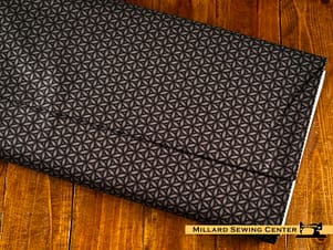 Cotton Fabric, 44″/45″ Wide Moonlit Walk in Geo Pattern Black by Maywood Studio