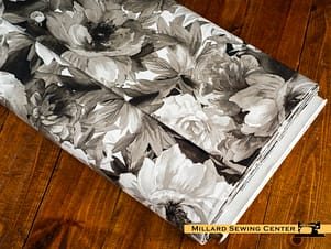 Cotton Fabric, 44″/45″ Wide Moonlit Walk in Watercolor Floral by Maywood Studio