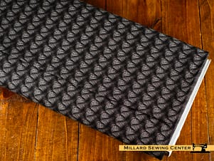 Cotton Fabric, 44″/45″ Wide Moonlit Walk in Wave Stripe Black by Maywood Studio