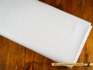 Cotton Fabric, 44″/45″ Wide Moonlit Walk in Geo Pattern White by Maywood Studio