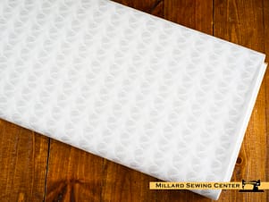 Cotton Fabric, 44″/45″ Wide Moonlit Walk in Wave Stripe White by Maywood Studio