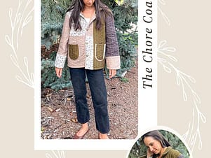 Chore Quilted Coat Pattern, by Casey Cometti