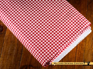 Woven Cotton Fabric, 43"/44" Wide in Tina Schoolhouse Red by Riley Blake Designs