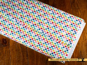 100% Cotton Fabric, 43"/44" Wide in Check Please! 1/4" Check Rainbow by Riley Blake Designs