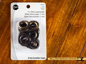 Eyelets, 7/16" Extra Large in Nickel or Matte Silver by Dritz