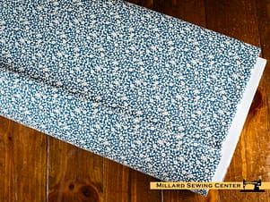 Cotton Fabric, 44" Wide in Avery Blue by Tilda