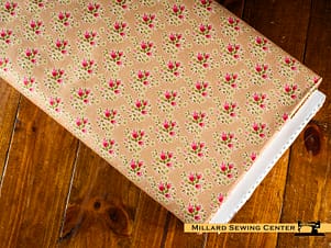 Cotton Fabric, 44" Wide in Lulu Sand by Tilda