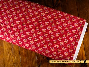 Cotton Fabric, 44" Wide in Frida Red by Tilda