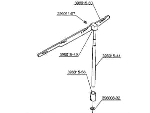 Thread Stand Top Rail for 4 Thread Elna Serger Sewing Machines