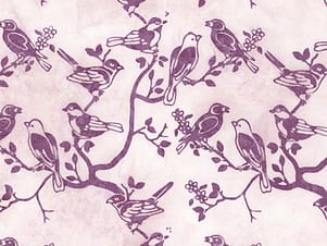 Cotton Fabric, 43"/44" Wide Batiks in Backyard Birds Petal by Riley Blake